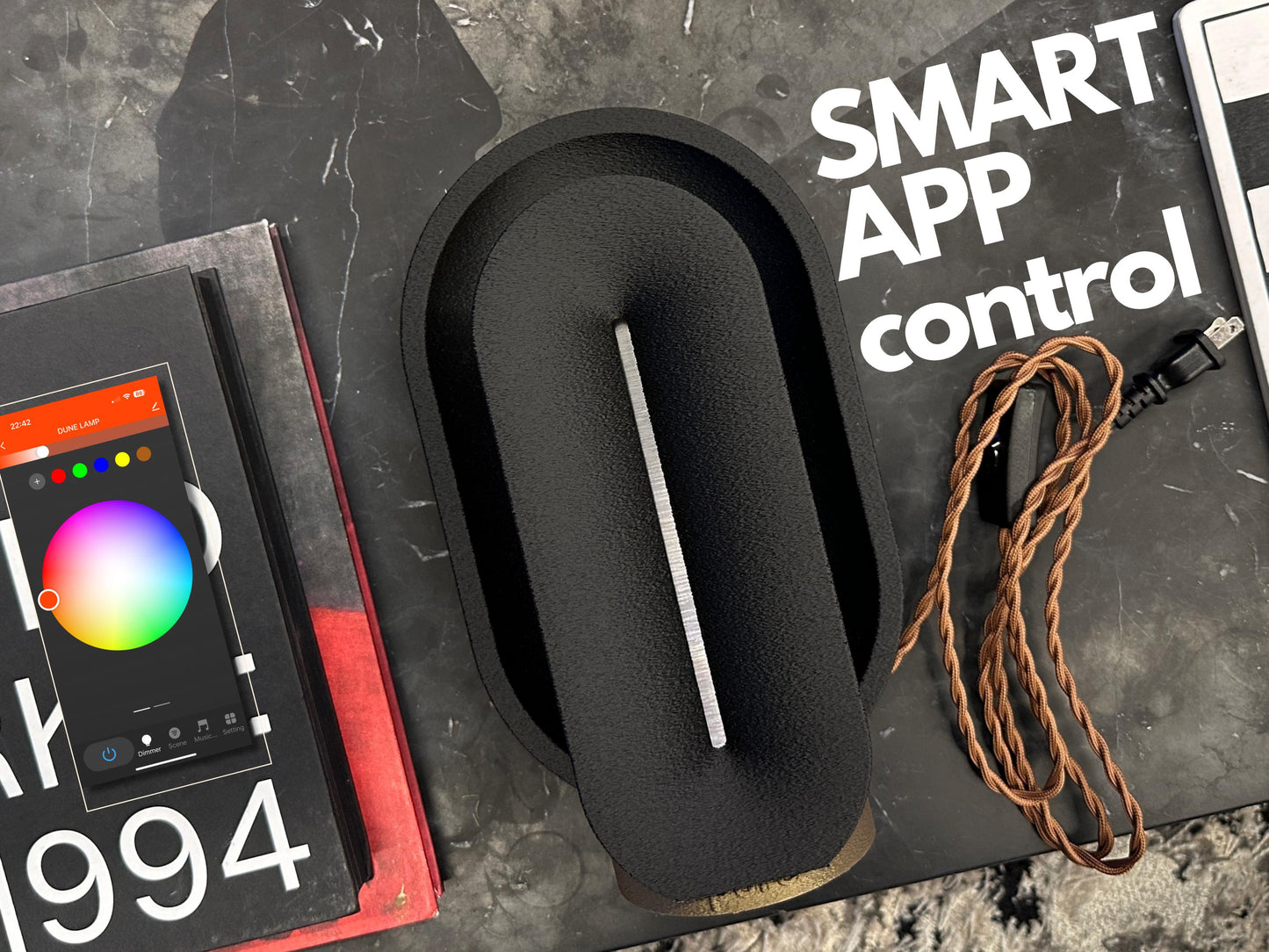 Dune Table Lamp – Black Edition, Smart & Dimmable