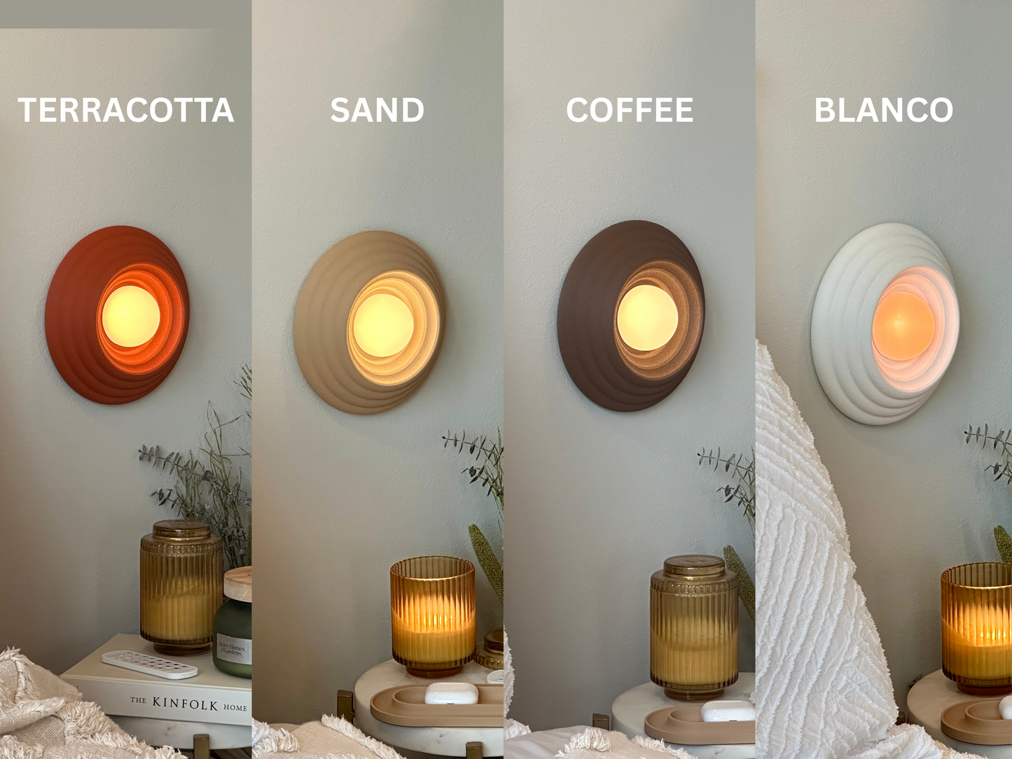 Modern Wall Sconce – Black Matte Cordless Light with Remote Control
