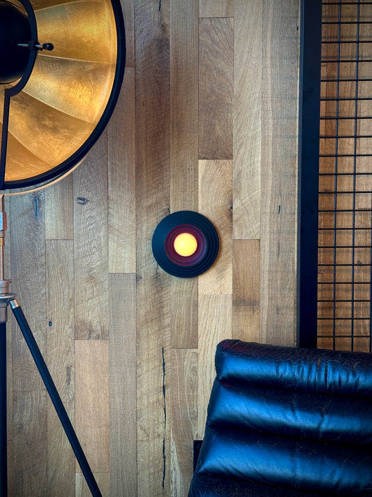 Modern Wall Sconce – Black Matte Cordless Light with Remote Control