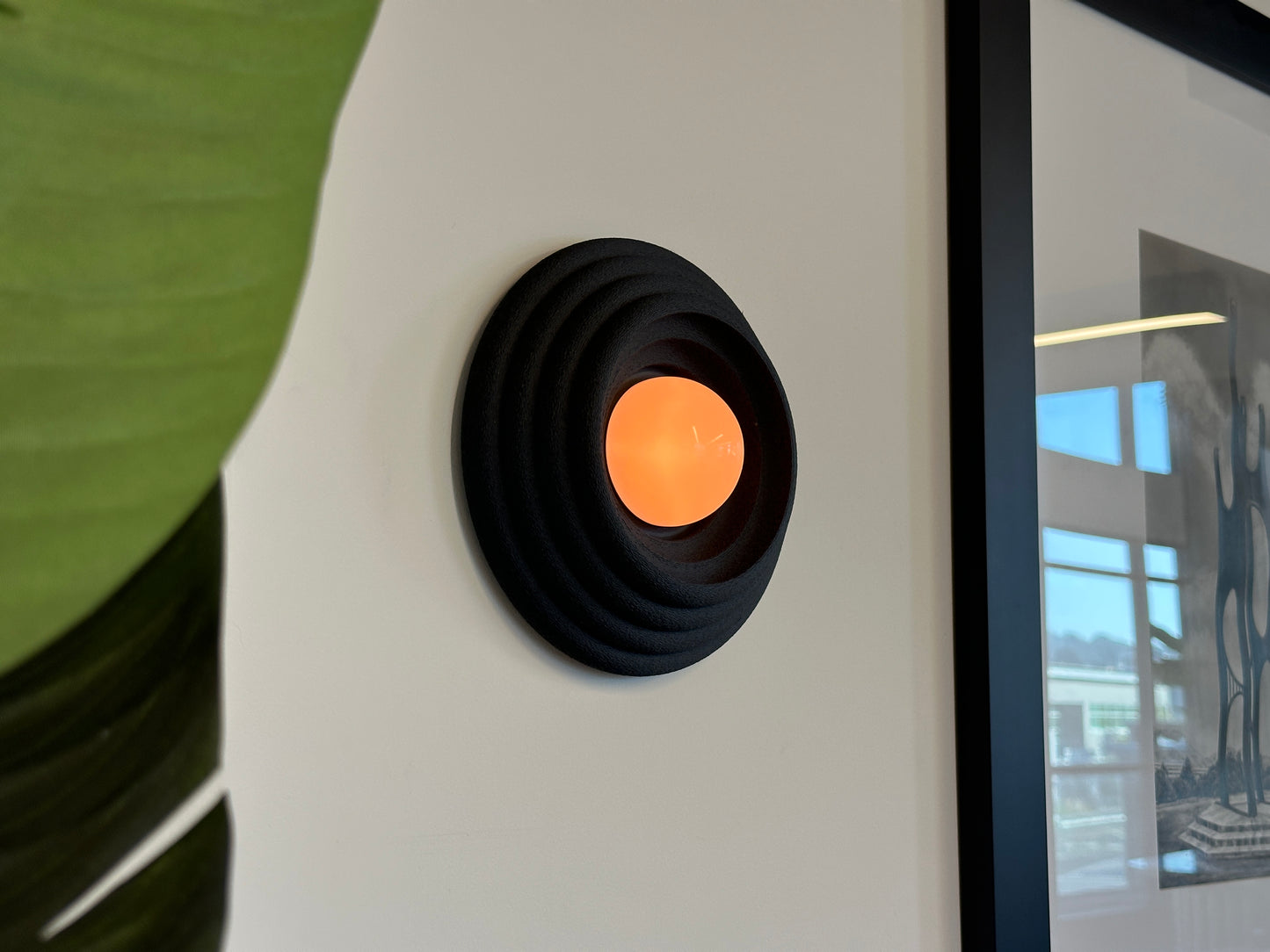 Modern Wall Sconce – Black Matte Cordless Light with Remote Control