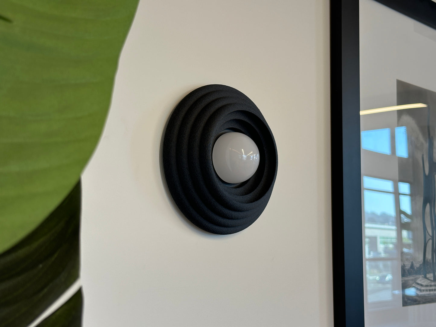 Modern Wall Sconce – Black Matte Cordless Light with Remote Control