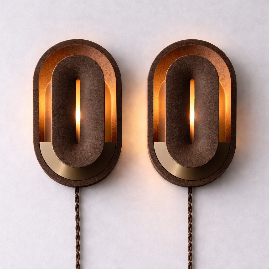 Dune Wall Sconce Set – Plug-In, Dimmable (Set of 2)