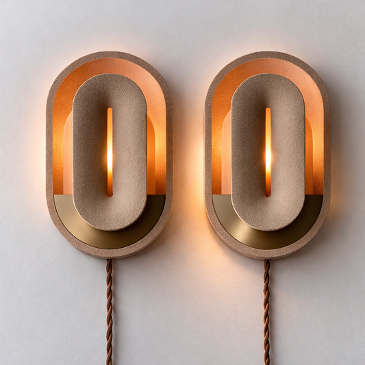 Dune Wall Sconce Set – Plug-In, Dimmable (Set of 2)