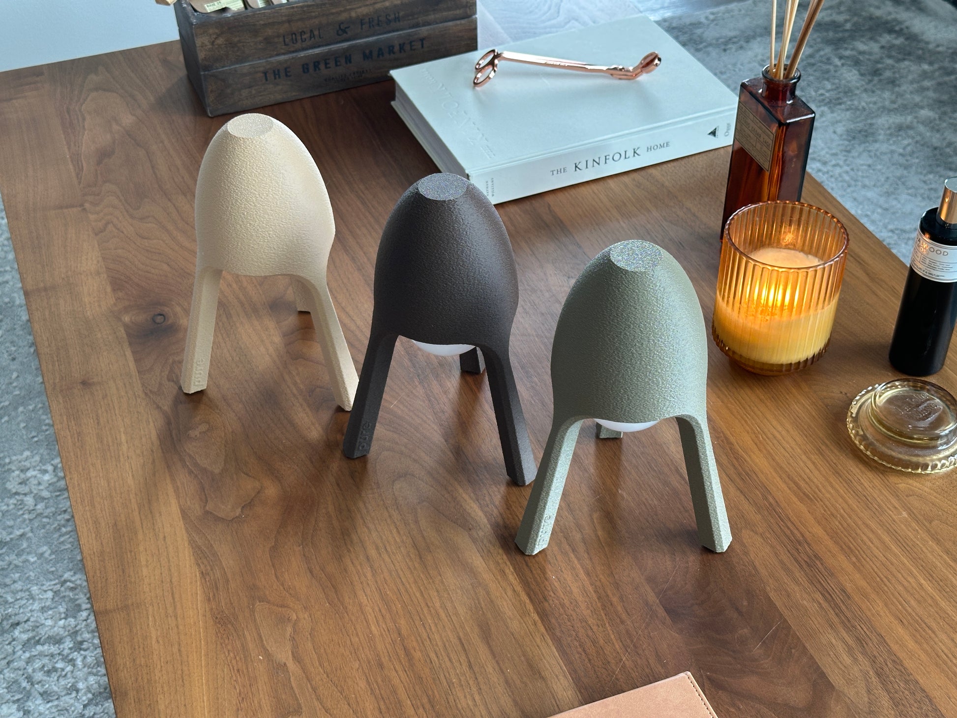 Soma wireless lamp displaying multiple color options, adjustable mood lighting for modern interiors