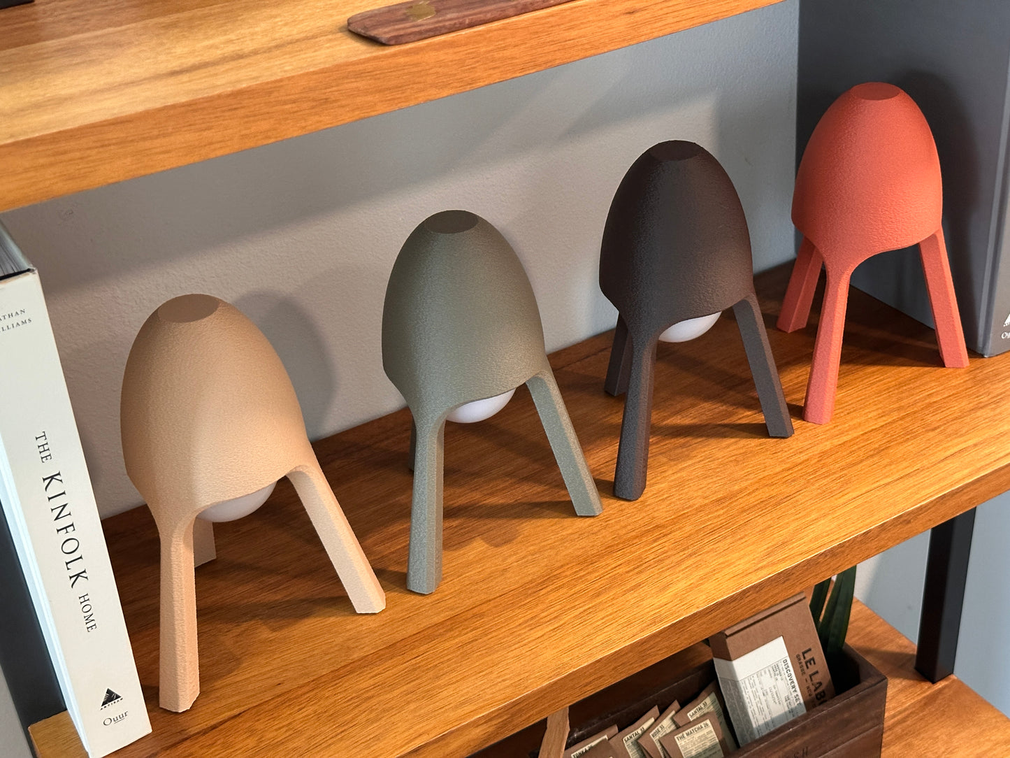 Soma wireless lamp displaying multiple color options, adjustable mood lighting for modern interiors