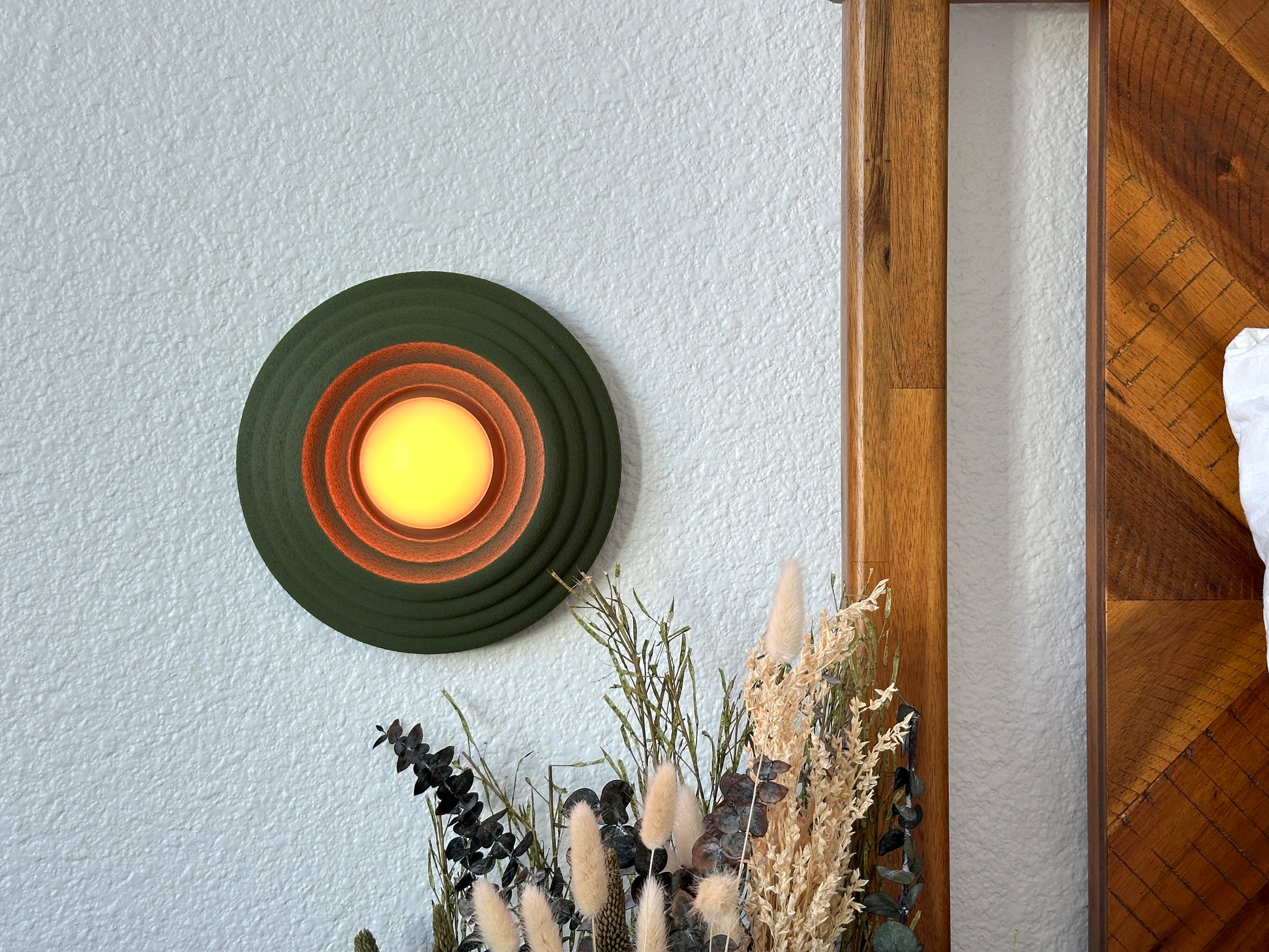 Wall Sconce - Circa Cordless Wall Lamp in the Moss Green Color-way