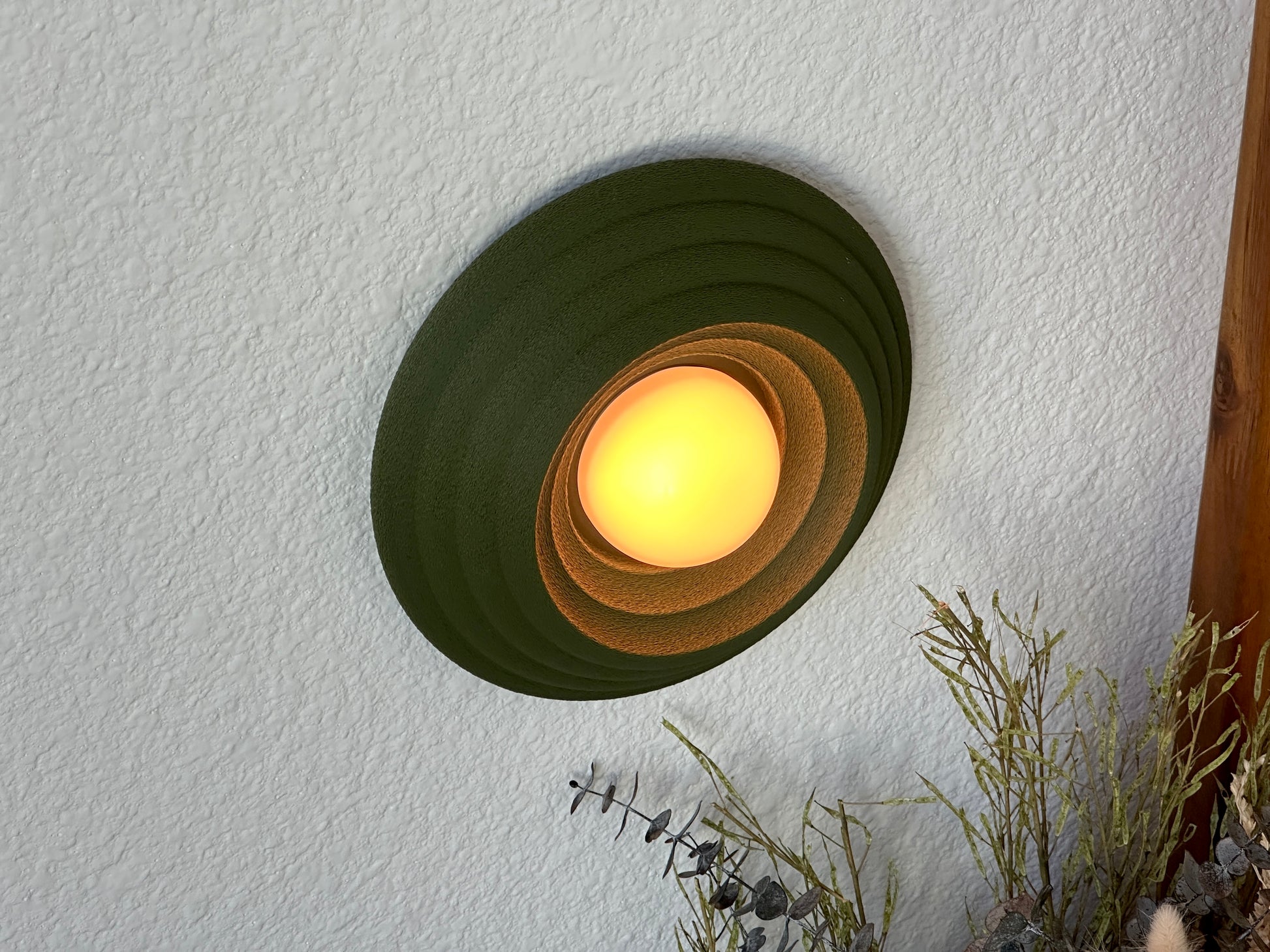 Wall Sconce - Circa Cordless Wall Lamp in the Moss Green Color-way