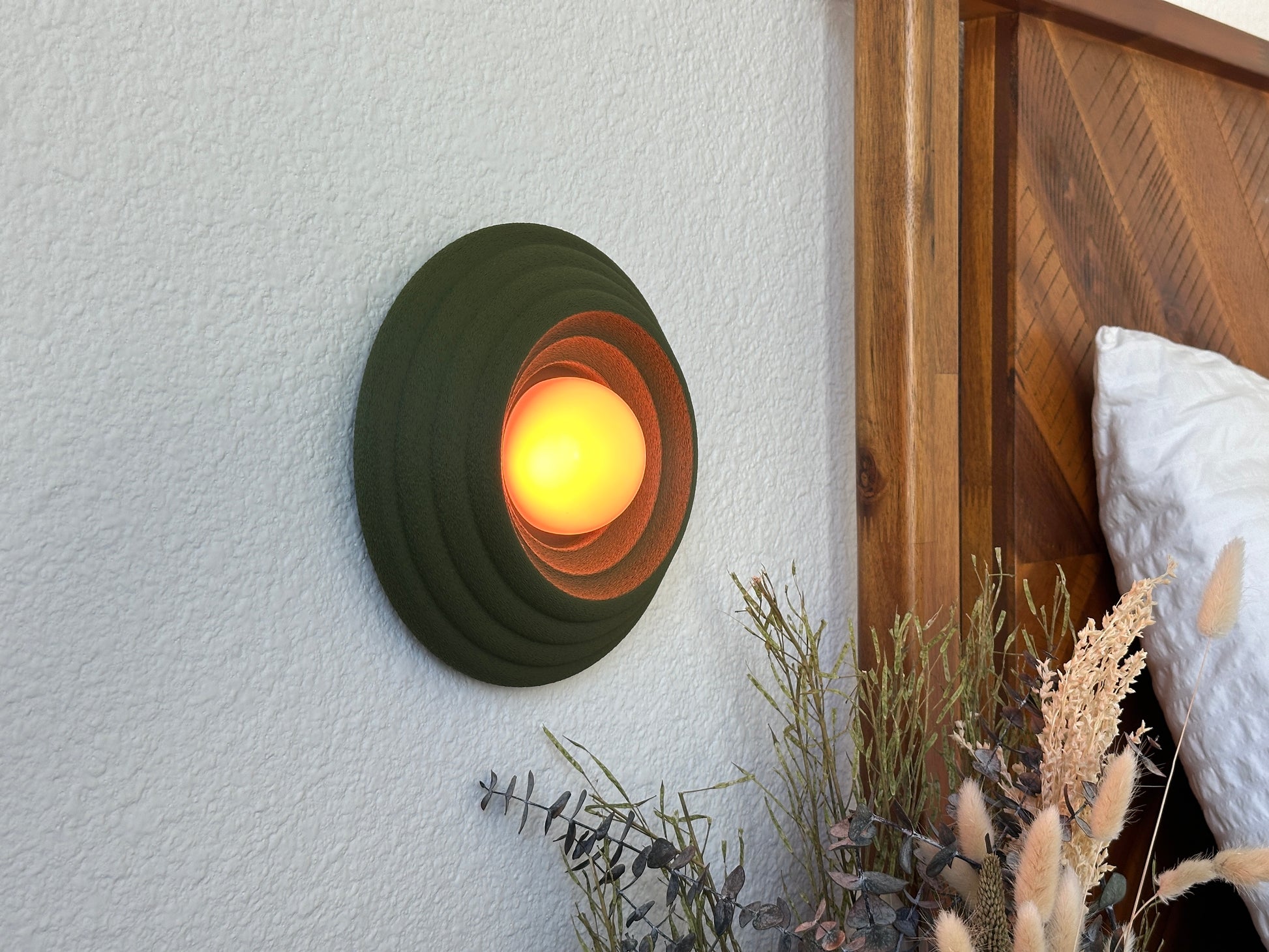 Wall Sconce - Circa Cordless Wall Lamp in the Moss Green Color-way