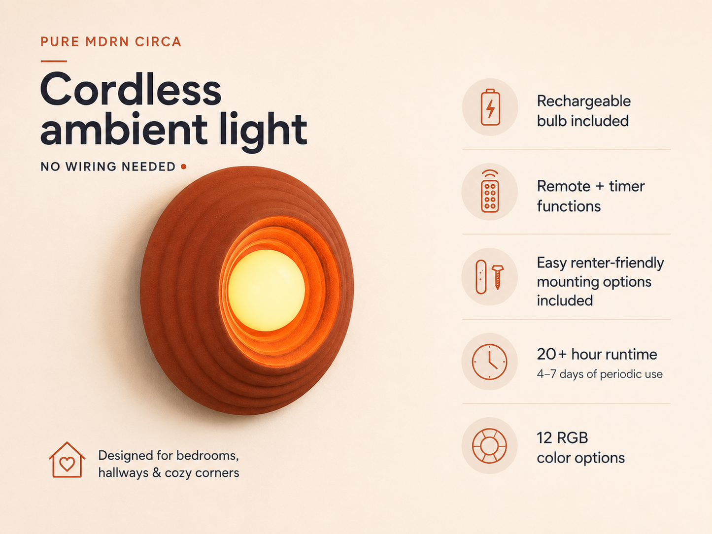 Circa Cordless Wall Sconce