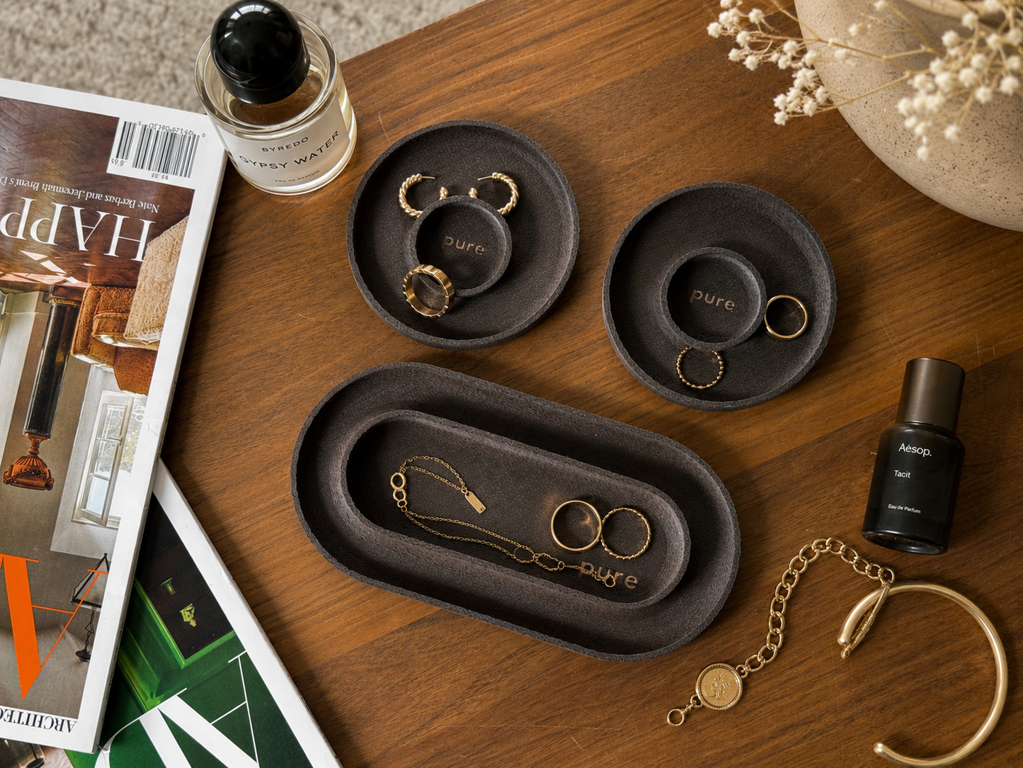 Valet Tray Set | Chocolate Brown