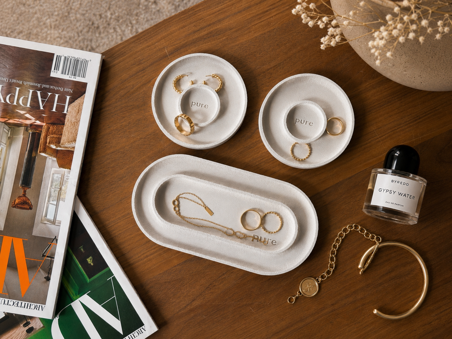 Valet Tray Set | Cream White