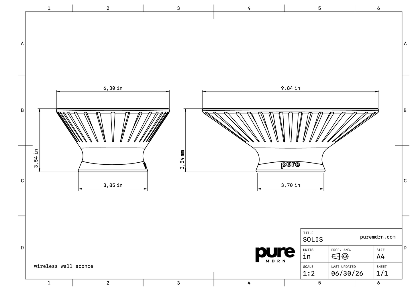 Solis Wireless Wall Sconce