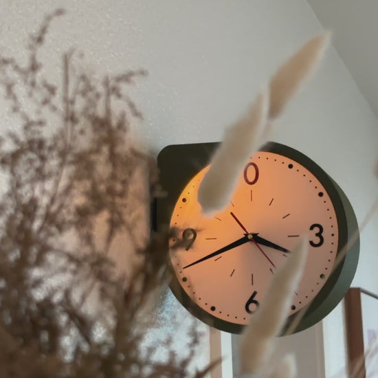 Moss Green Station Clock by Pure MDRN